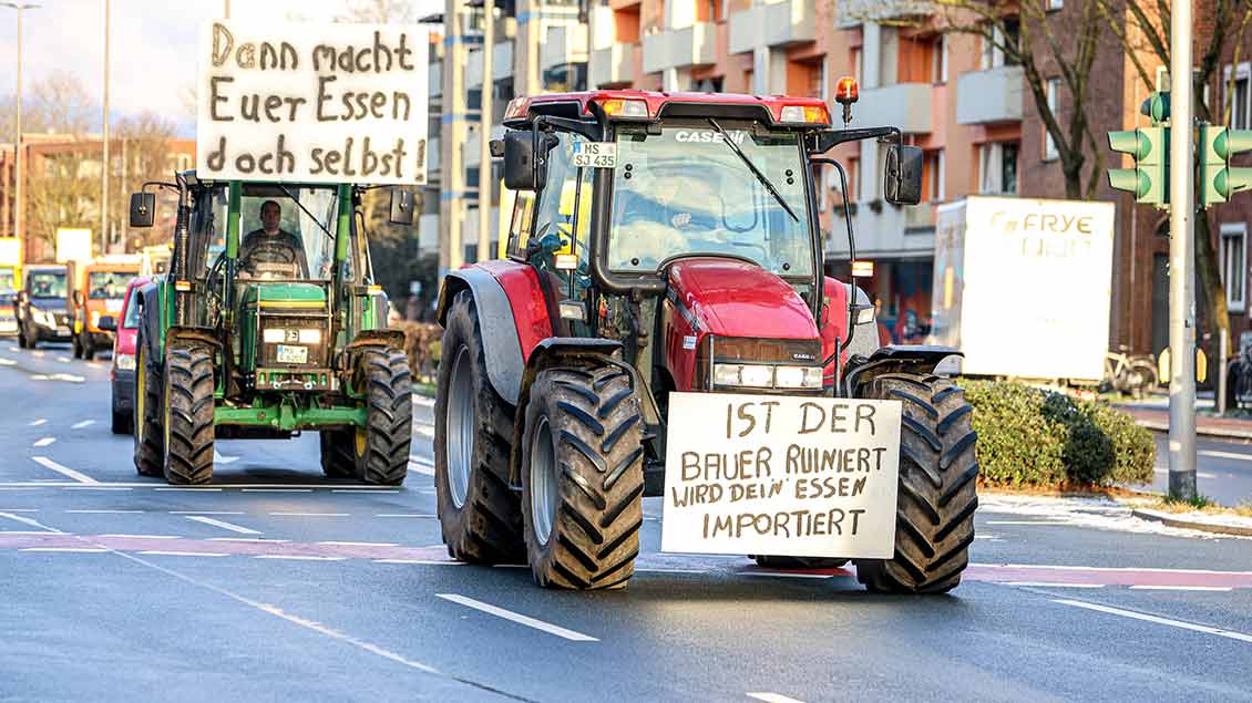 Trecker-Demo in Münster
