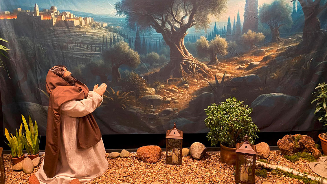 Jesus betet im Garten Gethsemane