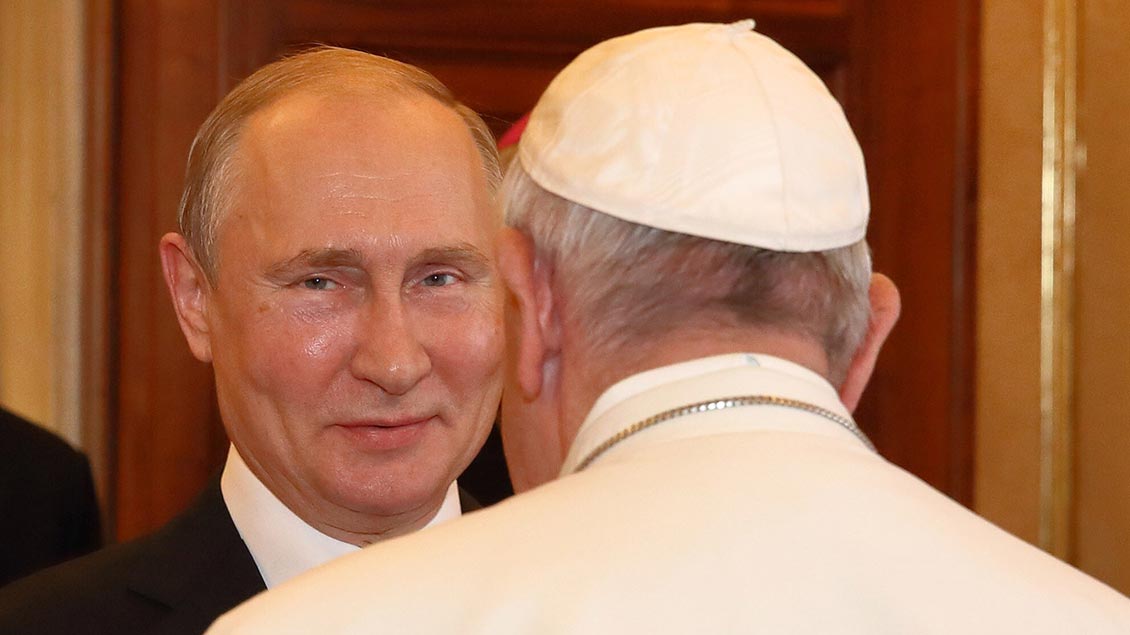 Wladimir Putin und Papst Franziskus